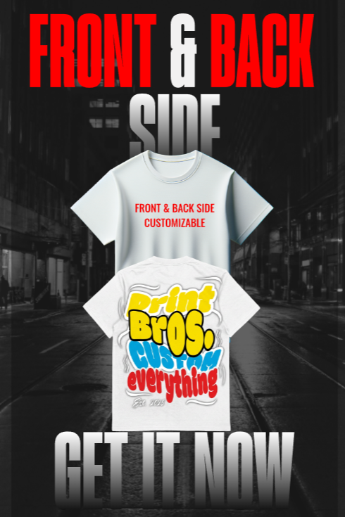 Custom Heavy Cotton T-Shirt (Front & Back)